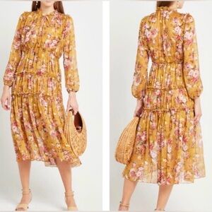 O.P.T Felicity Floral MIDI Dress M